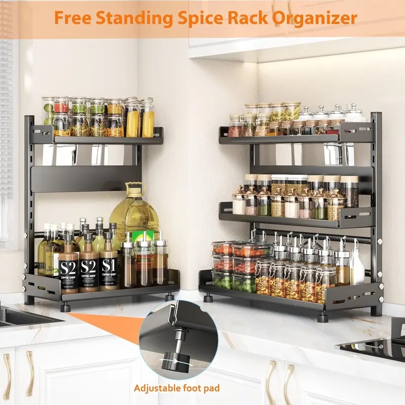 3 Tier Spice Storage Rack for  - đánh giá và giá Kitchen Appliances Cabinet