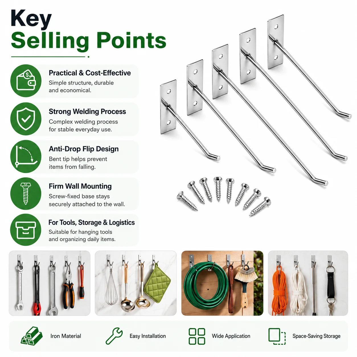 5-25Pcs Wall Mounted Hook With - đánh giá và giá Kitchen Appliances Cabinet