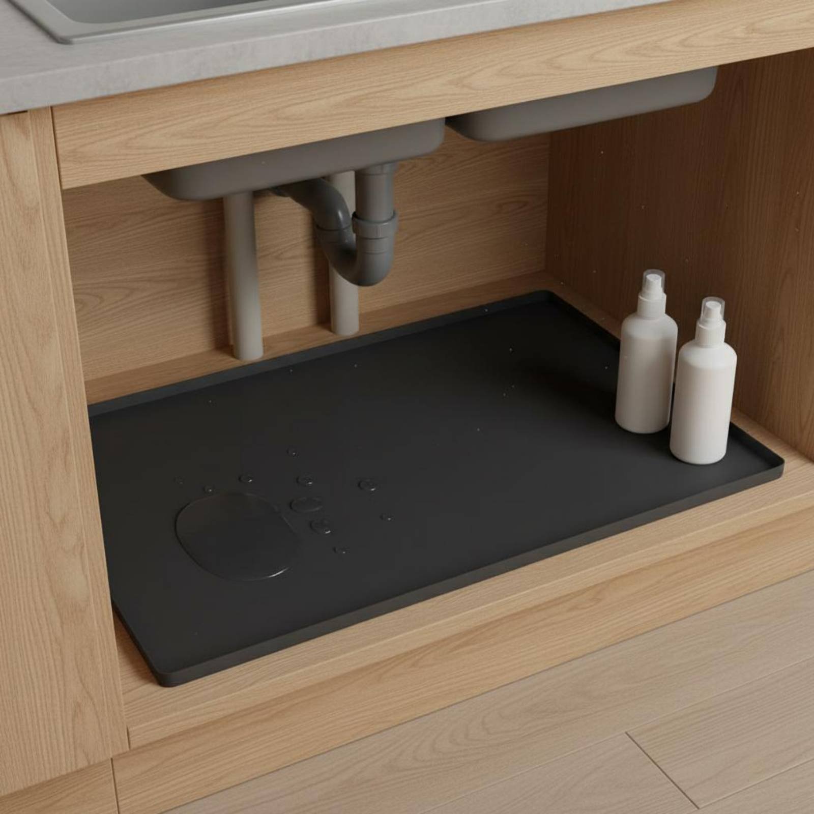 Waterproof Under Sink Mat Easy - đánh giá và giá Kitchen Appliances Cabinet