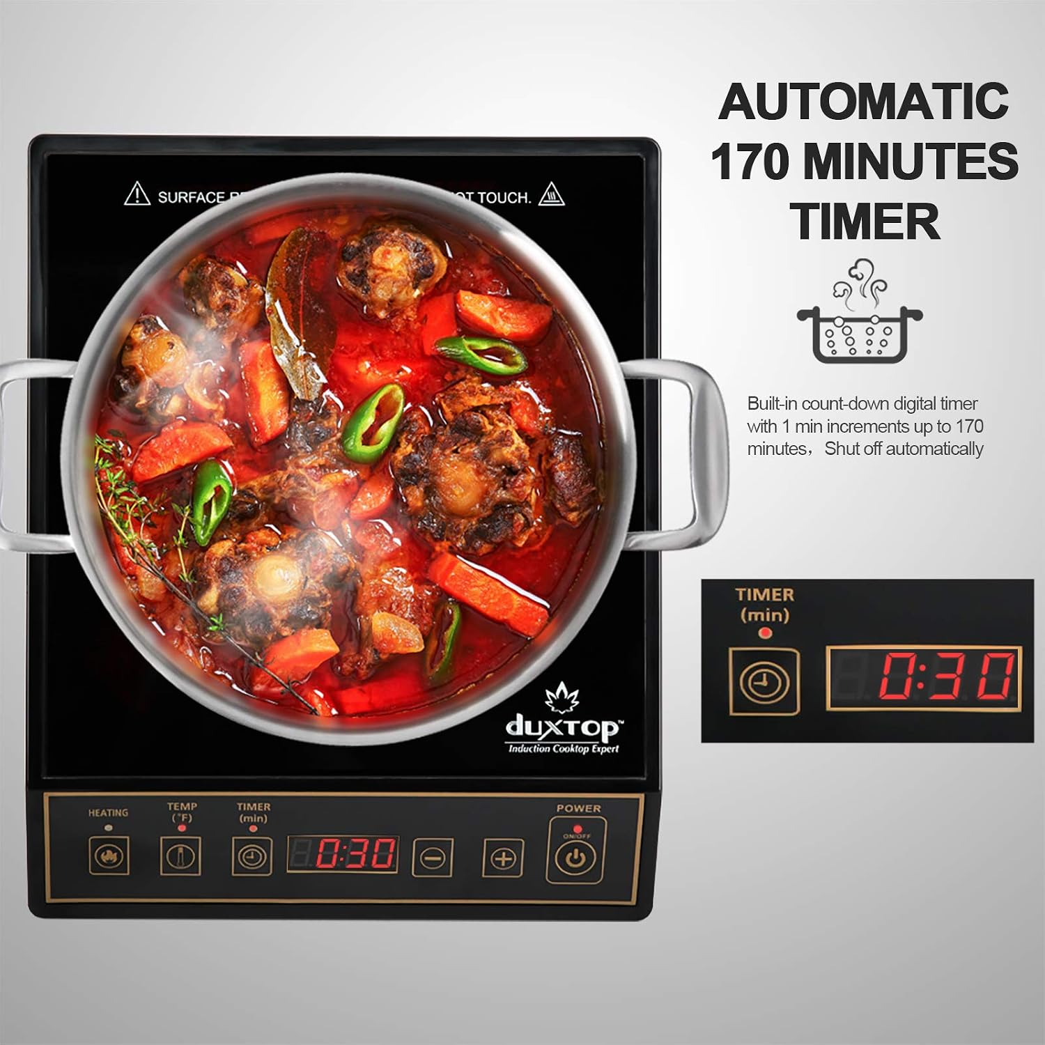 1800W Portable Induction Cookt - đánh giá và giá Induction Cooktop Portable